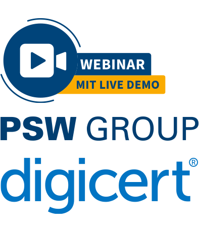 Webinar-Ankündigung mit Live-Demo von PSW GROUP und DigiCert zu Automatisierung von PKI und Zertifikatsmanagenent
